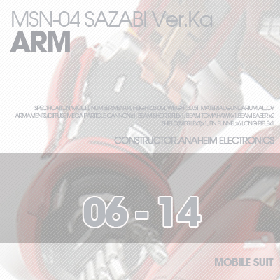 MG] MSN-04 SAZABI Ver.Ka ARM 06-14