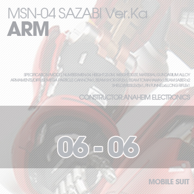 MG] MSN-04 SAZABI Ver.Ka ARM 06-06