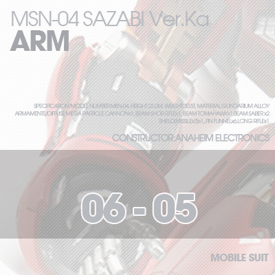 MG] MSN-04 SAZABI Ver.Ka ARM 06-05