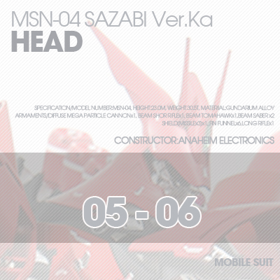 MG] MSN-04 SAZABI Ver.Ka HEAD 05-06
