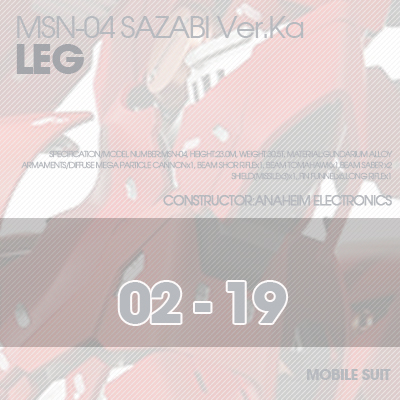 MG] MSN-04 SAZABI Ver.Ka LEG 02-19