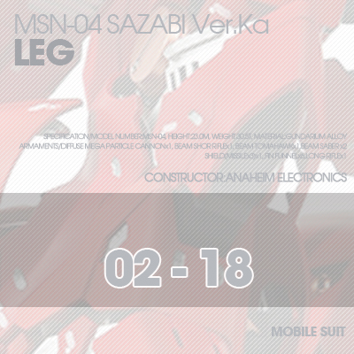 MG] MSN-04 SAZABI Ver.Ka LEG 02-18