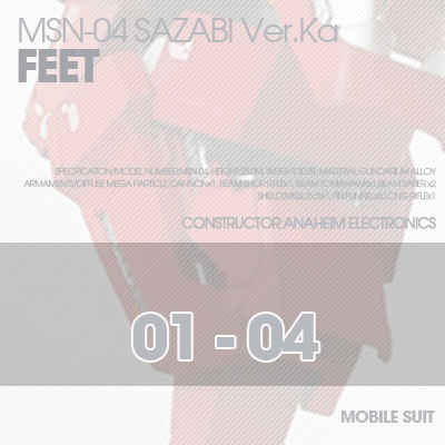 MG] MSN-04 SAZABI Ver.Ka FEET 01-04