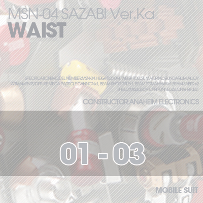 MG] MSN-04 SAZABI Ver.Ka WAIST 01-03