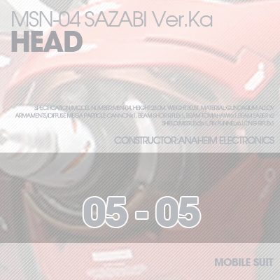 MG] SAZABI Ver.Ka Ver02 HEAD 05-05