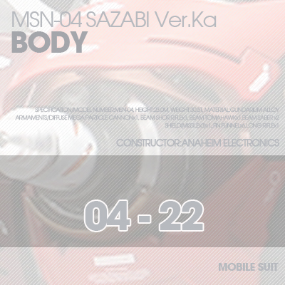 MG] SAZABI Ver.Ka Ver02 BODY 04-22