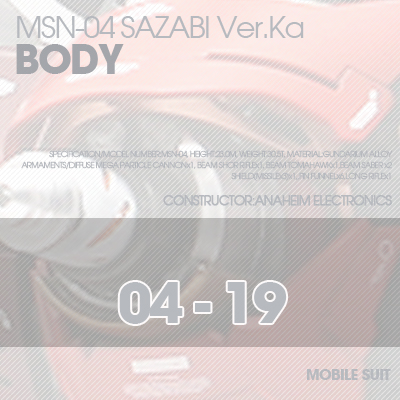 MG] SAZABI Ver.Ka Ver02 BODY 04-19