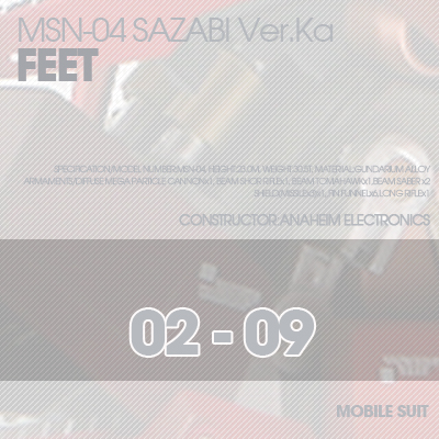 MG] SAZABI Ver.Ka Ver02 FEET 02-09