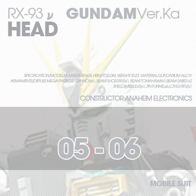 MG] RX-93 NU-GUNDAM Ver.Ka HEAD 05-06