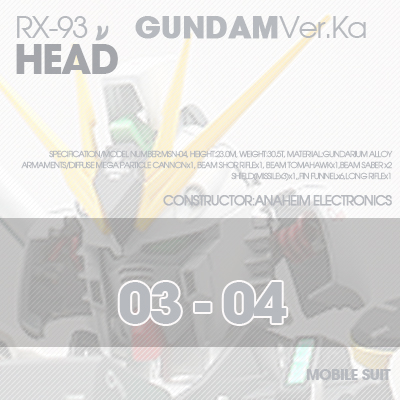 MG] NU-GUNDAM BUST HEAD 03-04