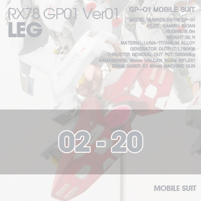 PG] RX78 GP-01 LEG 02-20