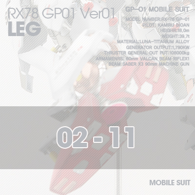 PG] RX78 GP-01 LEG 02-11