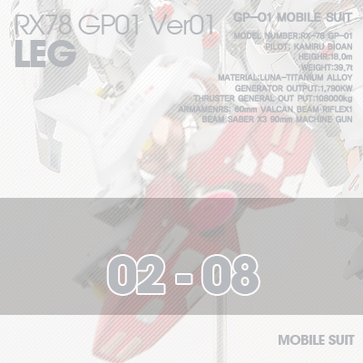 PG] RX78 GP-01 LEG 02-08