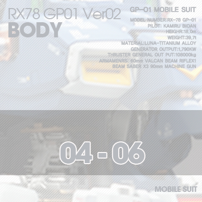 PG] RX78 GP-01Ver02 BODY 04-06