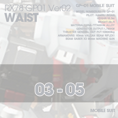 PG] RX78 GP-01Ver02 WAIST 03-05