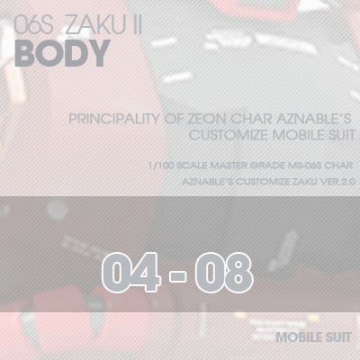MG] Char Zaku 2.0 BODY 04-08