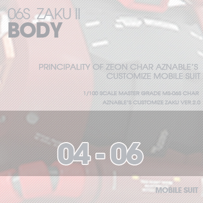 MG] Char Zaku 2.0 BODY 04-06