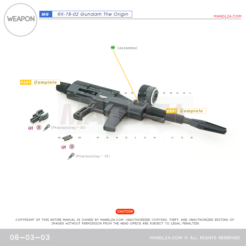MG] RX78 The Origin weapon 08-03