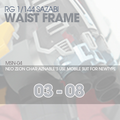 RG] MSN-04 SAZABI WAIST FRAME 03-08